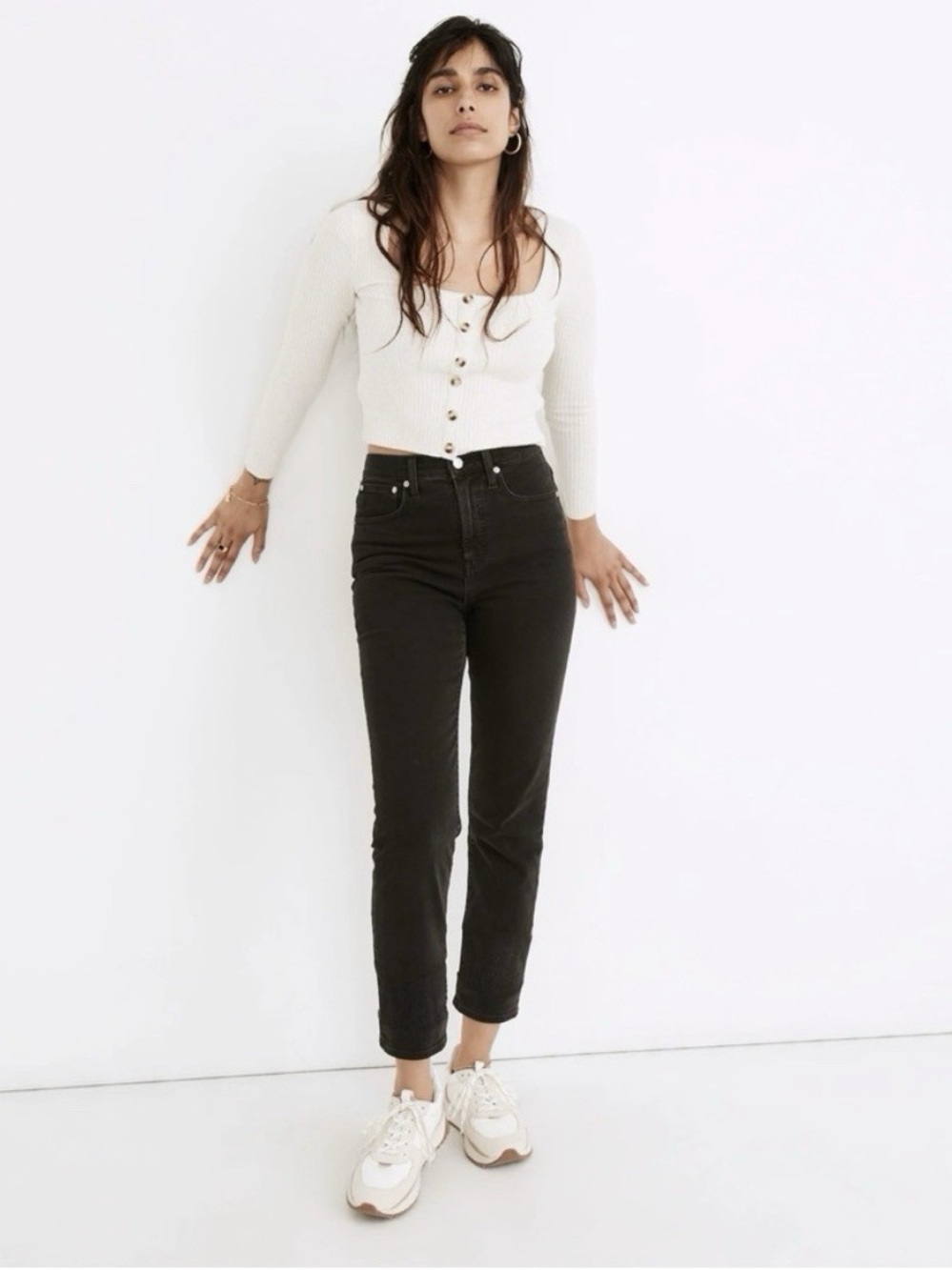 Madewell Petite Classic Straight Jeans in Lunar Wash